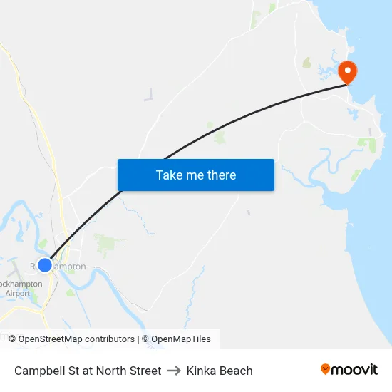 Campbell St at North Street to Kinka Beach map