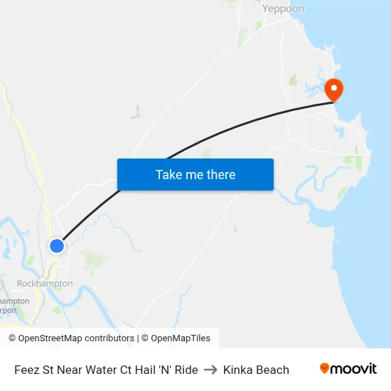 Feez St Near Water Ct Hail 'N' Ride to Kinka Beach map