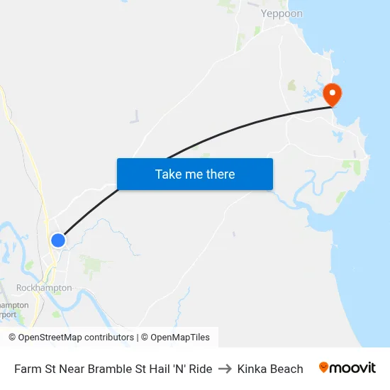 Farm St Near Bramble St Hail 'N' Ride to Kinka Beach map