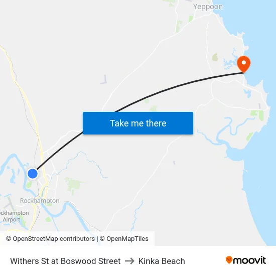 Withers St at Boswood Street to Kinka Beach map