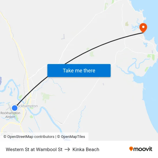 Western St at Wambool St to Kinka Beach map
