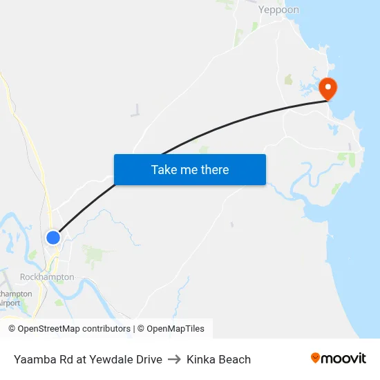 Yaamba Rd at Yewdale Drive to Kinka Beach map