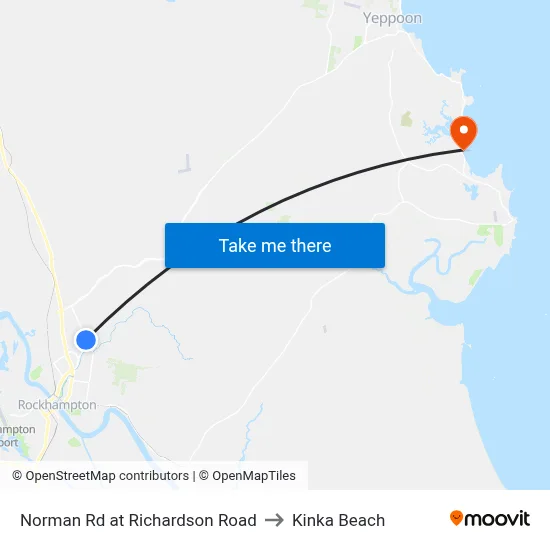 Norman Rd at Richardson Road to Kinka Beach map