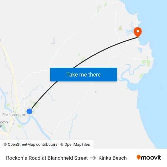 Rockonia Road at Blanchfield Street to Kinka Beach map