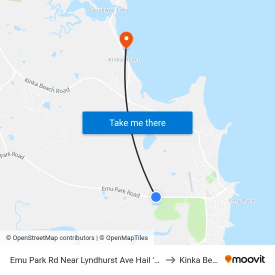 Emu Park Rd Near Lyndhurst Ave Hail 'N' Ride to Kinka Beach map