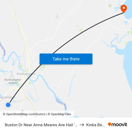 Buxton Dr Near Anna Meares Ave Hail 'N' Ride to Kinka Beach map