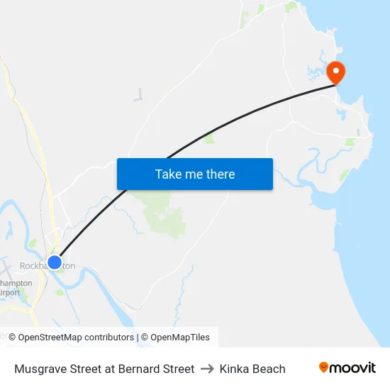 Musgrave Street at Bernard Street to Kinka Beach map