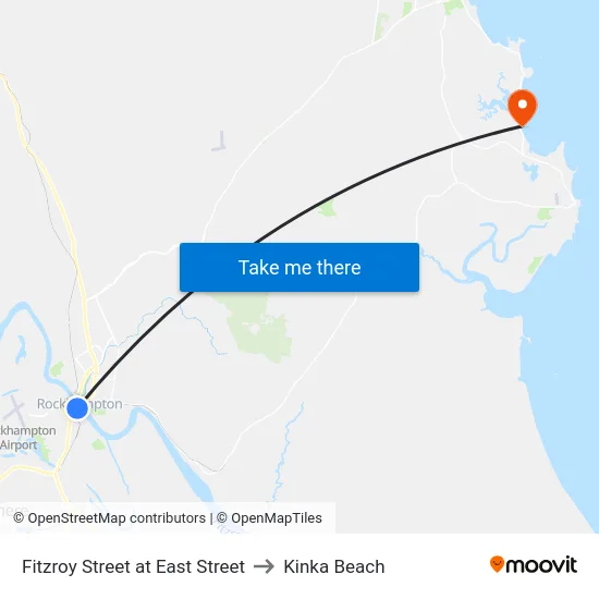 Fitzroy Street at East Street to Kinka Beach map