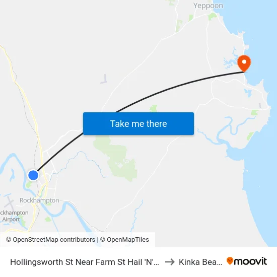 Hollingsworth St Near Farm St Hail 'N' Ride to Kinka Beach map