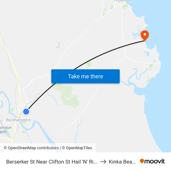 Berserker St Near Clifton St Hail 'N' Ride to Kinka Beach map
