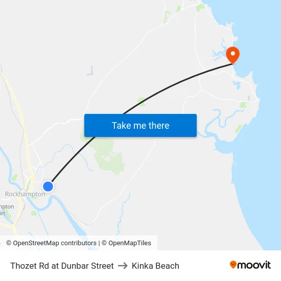 Thozet Rd at Dunbar Street to Kinka Beach map
