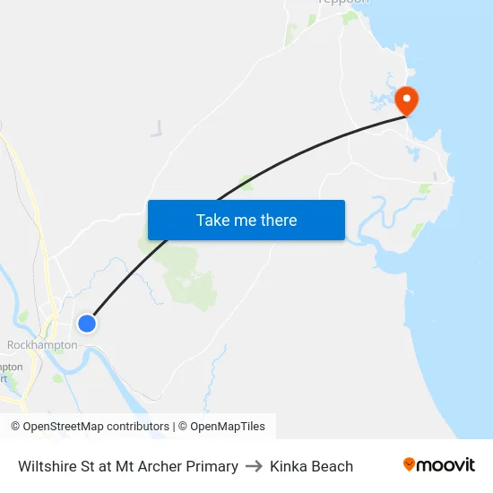Wiltshire St at Mt Archer Primary to Kinka Beach map