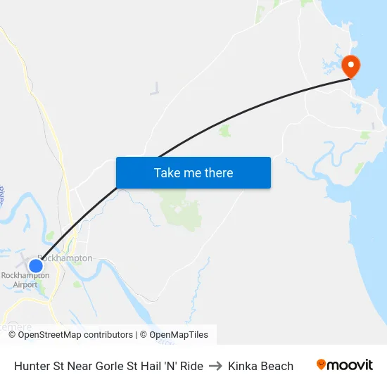 Hunter St Near Gorle St Hail 'N' Ride to Kinka Beach map