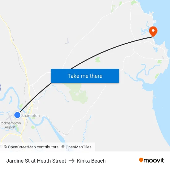 Jardine St at Heath Street to Kinka Beach map