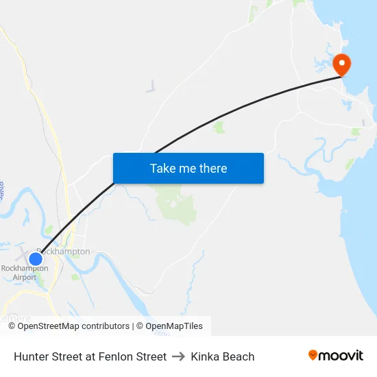 Hunter Street at Fenlon Street to Kinka Beach map