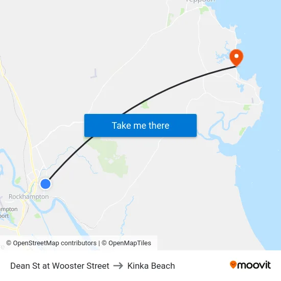 Dean St at Wooster Street to Kinka Beach map