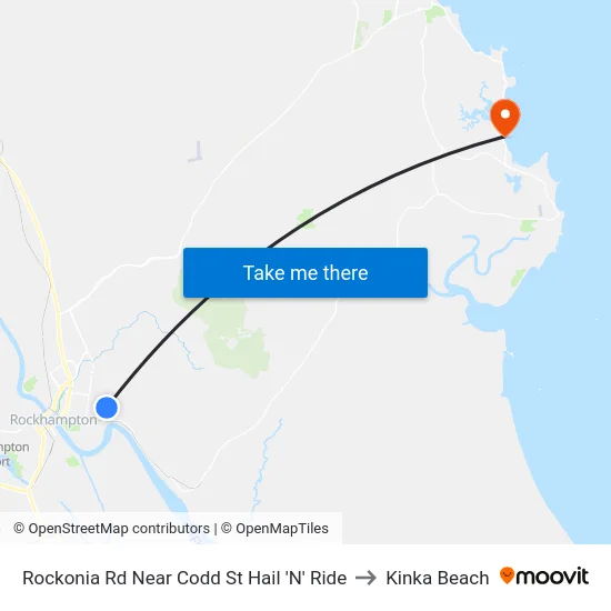 Rockonia Rd Near Codd St Hail 'N' Ride to Kinka Beach map