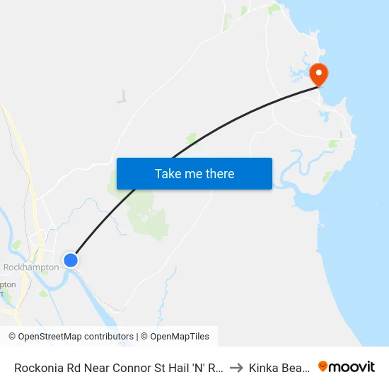 Rockonia Rd Near Connor St Hail 'N' Ride to Kinka Beach map