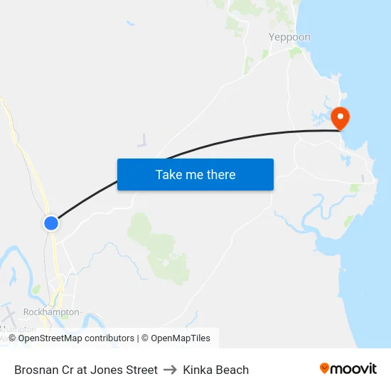 Brosnan Cr at Jones Street to Kinka Beach map