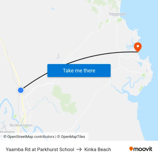 Yaamba Rd at Parkhurst School to Kinka Beach map