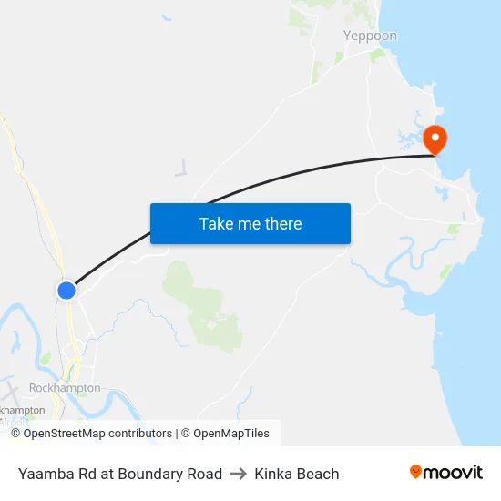Yaamba Rd at Boundary Road to Kinka Beach map