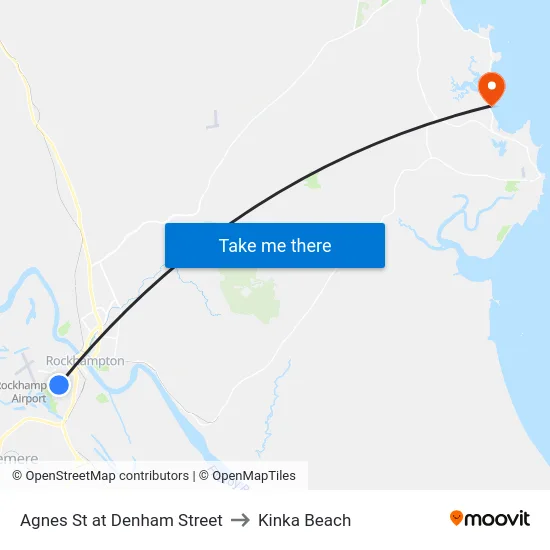 Agnes St at Denham Street to Kinka Beach map