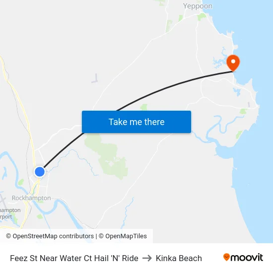 Feez St Near Water Ct Hail 'N' Ride to Kinka Beach map