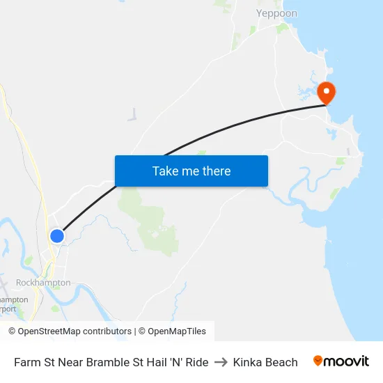 Farm St Near Bramble St Hail 'N' Ride to Kinka Beach map