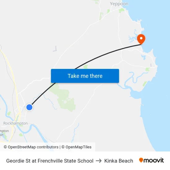 Geordie St at Frenchville State School to Kinka Beach map
