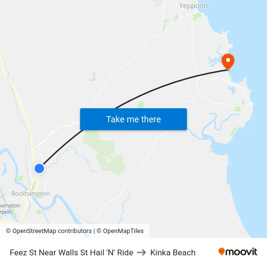 Feez St Near Walls St Hail 'N' Ride to Kinka Beach map