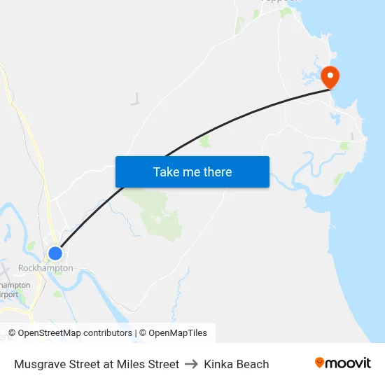 Musgrave Street at Miles Street to Kinka Beach map