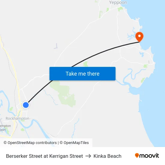 Berserker Street at Kerrigan Street to Kinka Beach map
