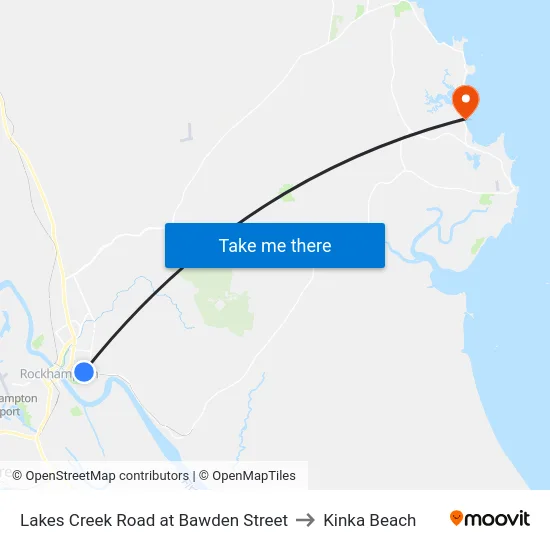 Lakes Creek Road at Bawden Street to Kinka Beach map