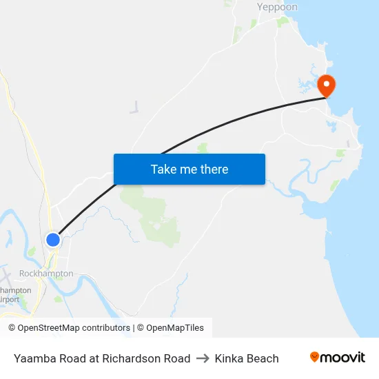 Yaamba Road at Richardson Road to Kinka Beach map