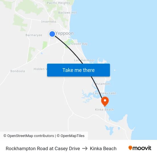 Rockhampton Road at Casey Drive to Kinka Beach map