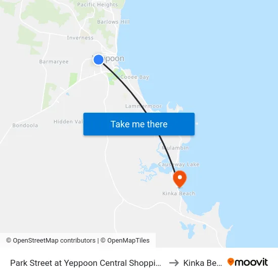 Park Street at Yeppoon Central Shopping Centre to Kinka Beach map