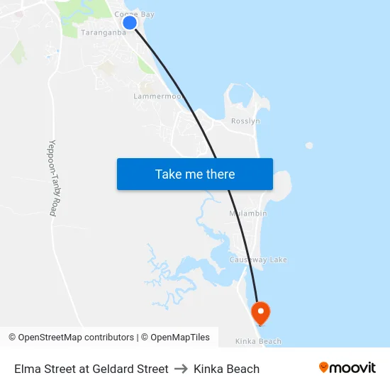 Elma Street at Geldard Street to Kinka Beach map