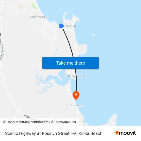 Scenic Highway at Rosslyn Street to Kinka Beach map