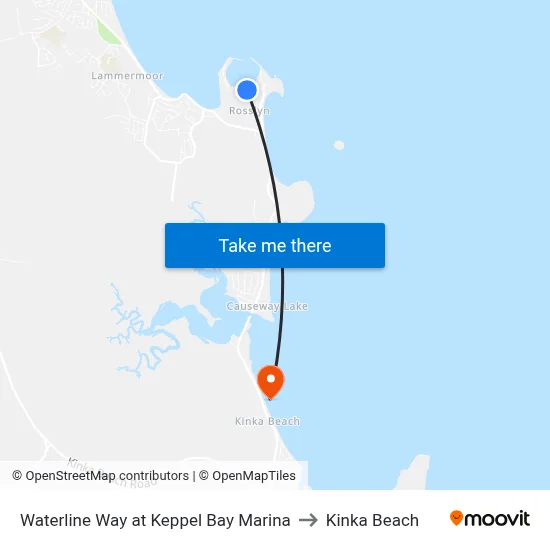 Waterline Way at Keppel Bay Marina to Kinka Beach map