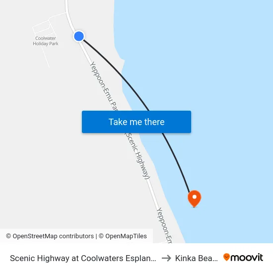 Scenic Highway at Coolwaters Esplanade to Kinka Beach map