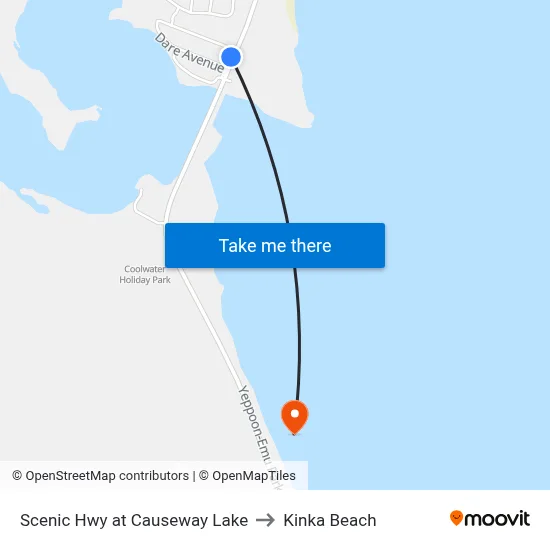 Scenic Hwy at Causeway Lake to Kinka Beach map