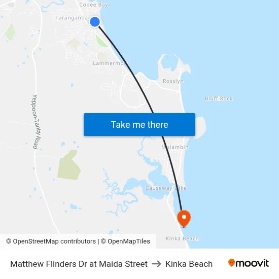 Matthew Flinders Dr at Maida Street to Kinka Beach map