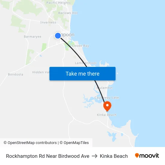 Rockhampton Rd Near Birdwood Ave to Kinka Beach map