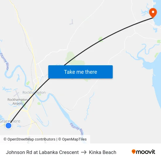 Johnson Rd at Labanka Crescent to Kinka Beach map
