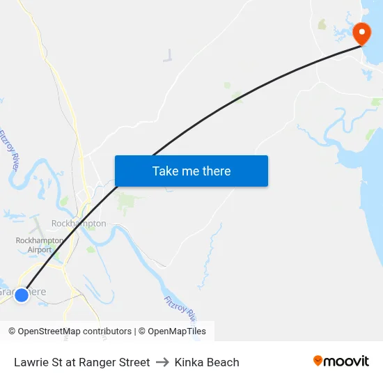 Lawrie St at Ranger Street to Kinka Beach map