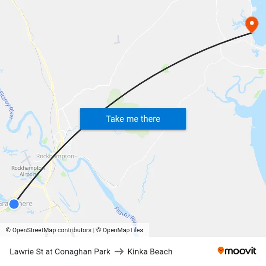 Lawrie St at Conaghan Park to Kinka Beach map