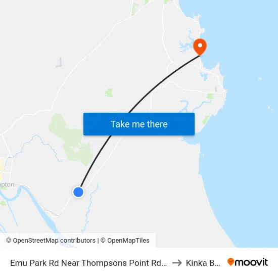 Emu Park Rd Near Thompsons Point Rd Hail 'N' Ride to Kinka Beach map