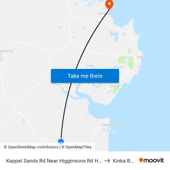 Keppel Sands Rd Near Higginsons Rd Hail 'N' Ride to Kinka Beach map
