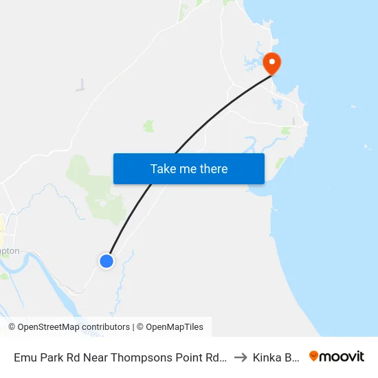 Emu Park Rd Near Thompsons Point Rd Hail 'N' Ride to Kinka Beach map