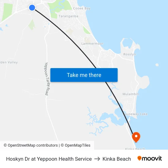 Hoskyn Dr at Yeppoon Health Service to Kinka Beach map